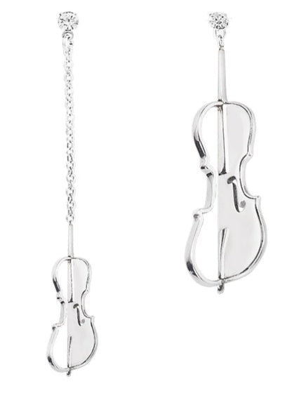 S925 Cello Asymmetric Earrings B2066