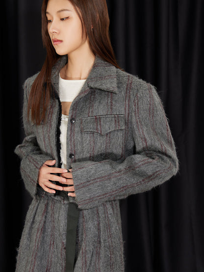 High-quality mohair short jacket and pants
