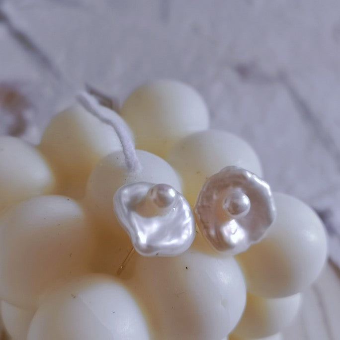 Natural Baroque Petal Pearl Earrings B1718