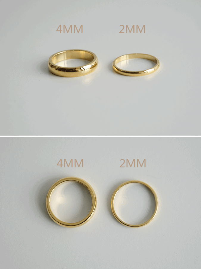 14KGF Simple High Dome Ring B1394