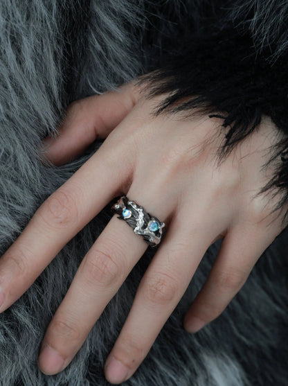 Feather wing open ring B2358