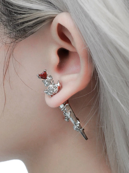 Forbidden Love Rose Earrings B2369