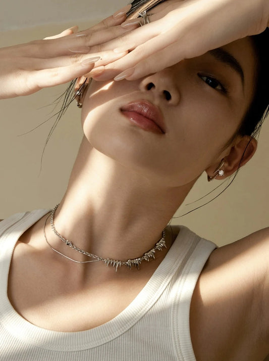 イレギュラークロージェムネックレス　B2578