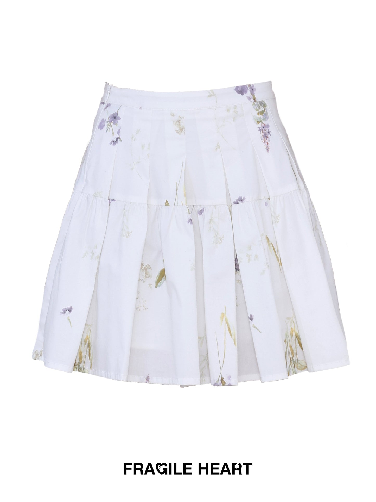 White Top and Pleated Skirt