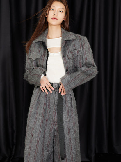 High-quality mohair short jacket and pants