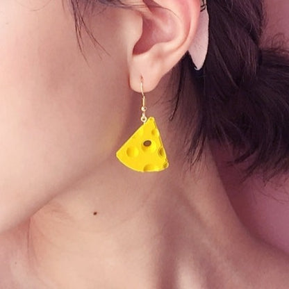 Polygon cheese earrings B1231