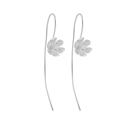 S925 Ethnic flower earrings B1897