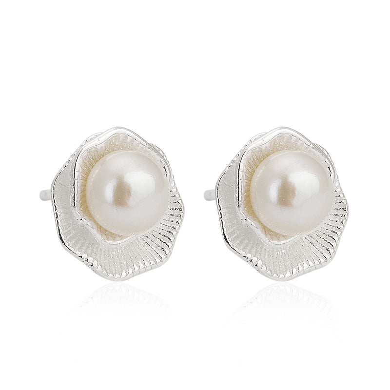 S925 Natural Pearl Earrings B1848