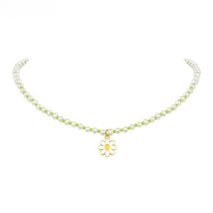 Sunflower Pearl Necklace B1733