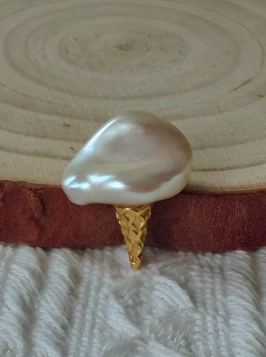 珍珠冰淇淋胸針 B1554