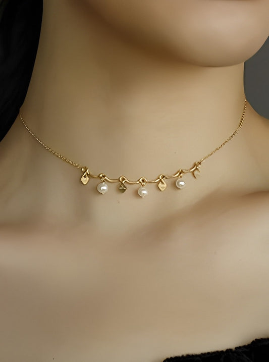 14KGF Natural Pearl Necklace B1390
