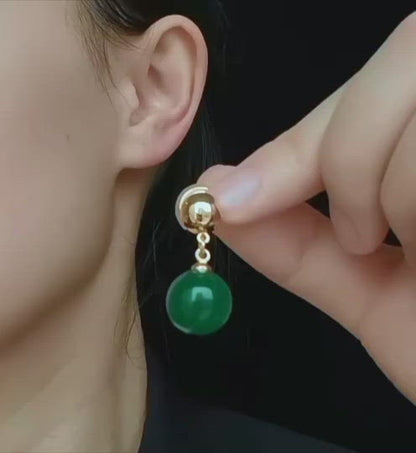 Candy Color Chalcedony Ear Clip B1194