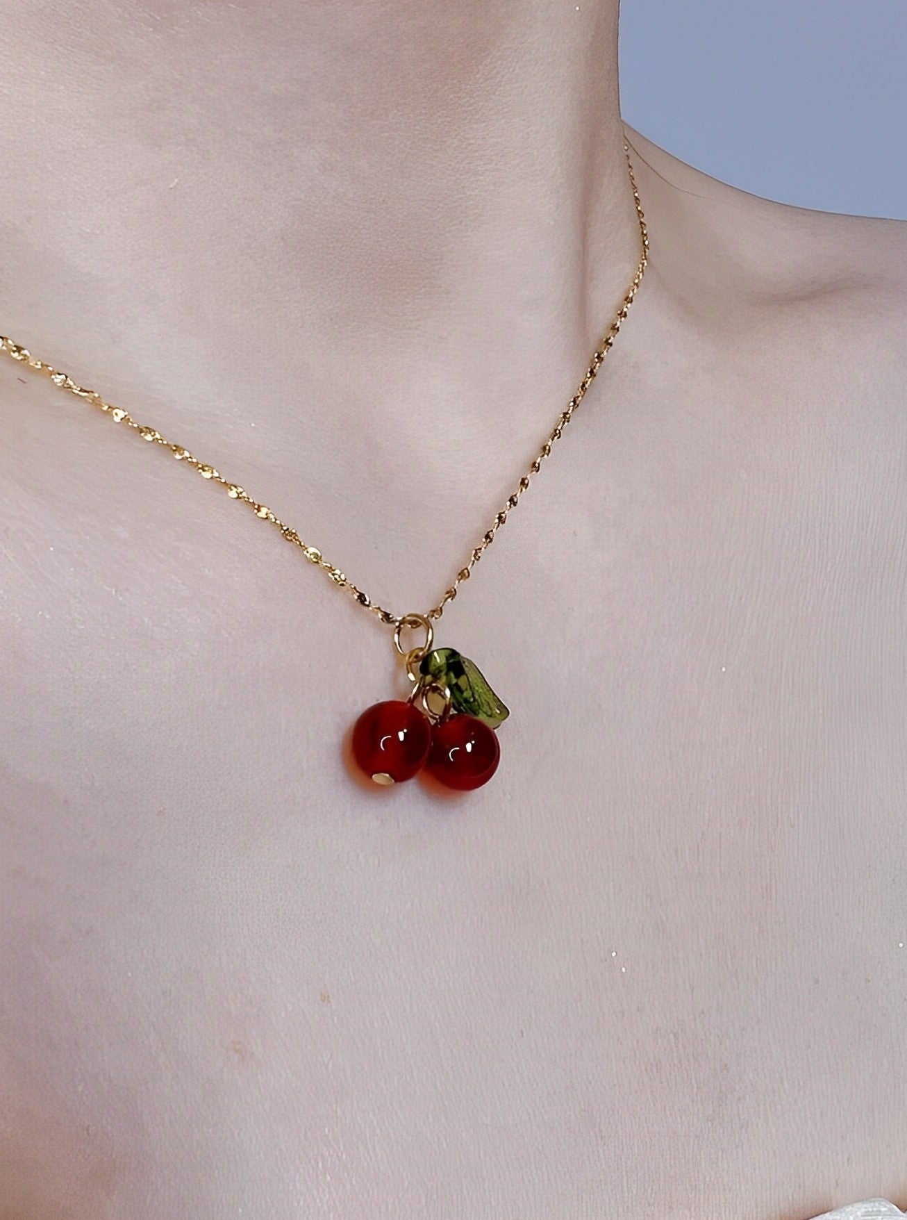 Cherry Carnelian Necklace B1403
