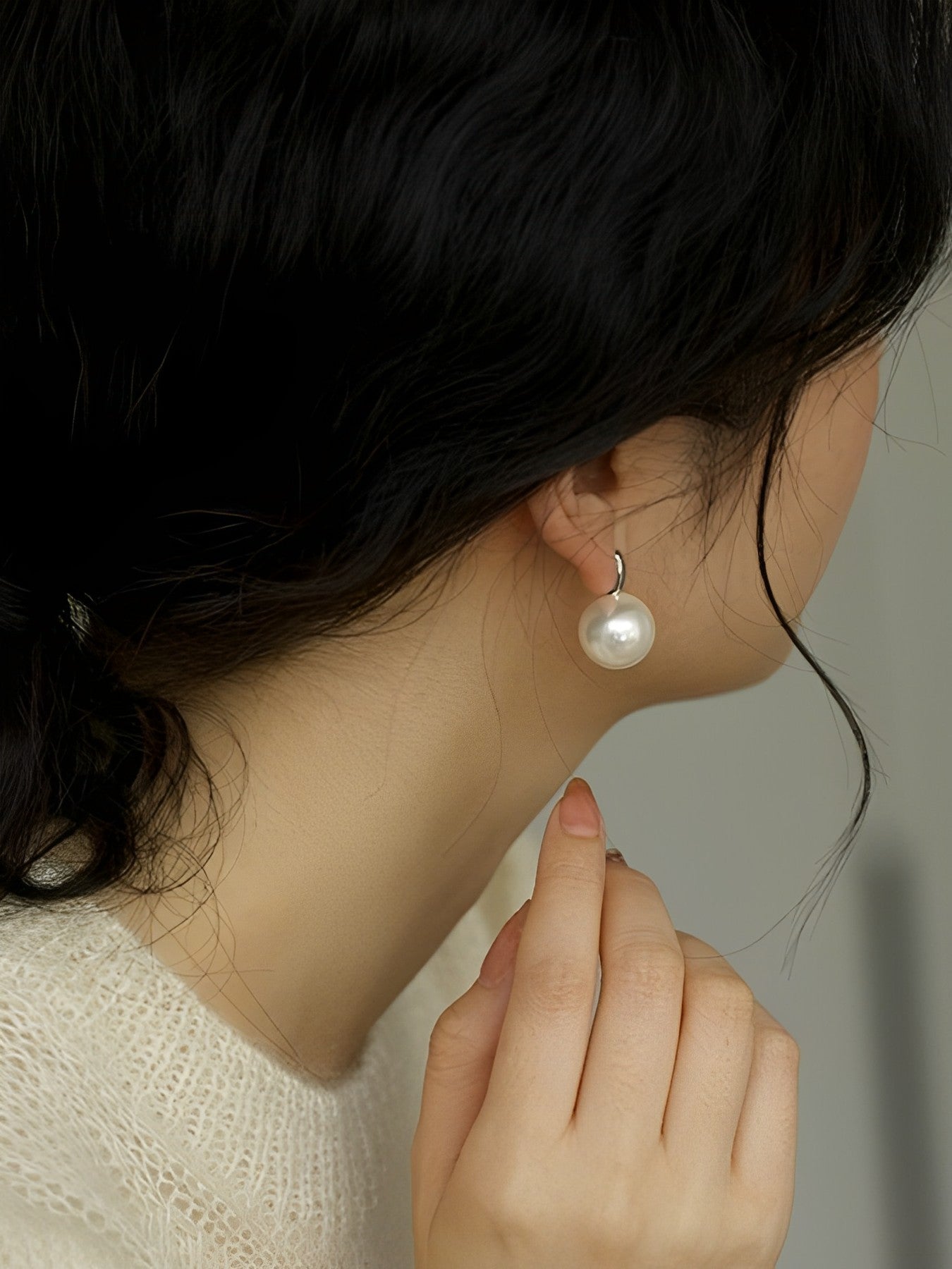 16mm Imitation Pearl Drop Earrings B1302