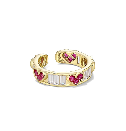 Open Sweet Heart Gold Ring B1521