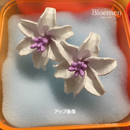 Flower Motif Earrings B1017