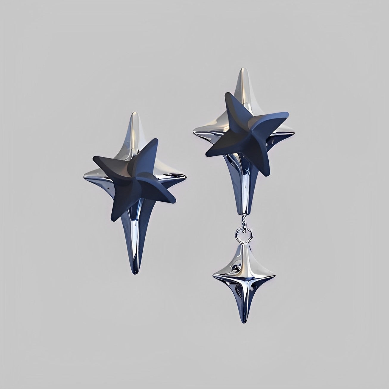 Spin Star Metallic Earrings B1454