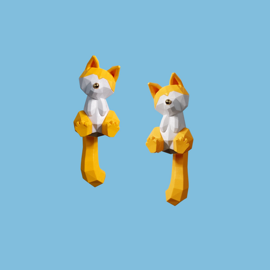 Swing Puppy Polygon Earrings B1132