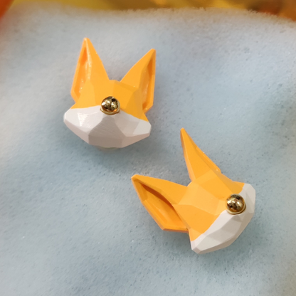 Polygon Fox Earrings B1127