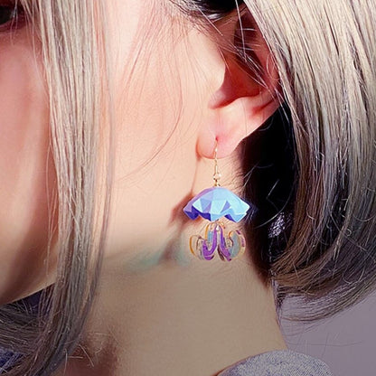 Jellyfish Motif Earrings B1021